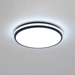 Luminária de teto circular minimalista embutida, iluminação acrílica moderna