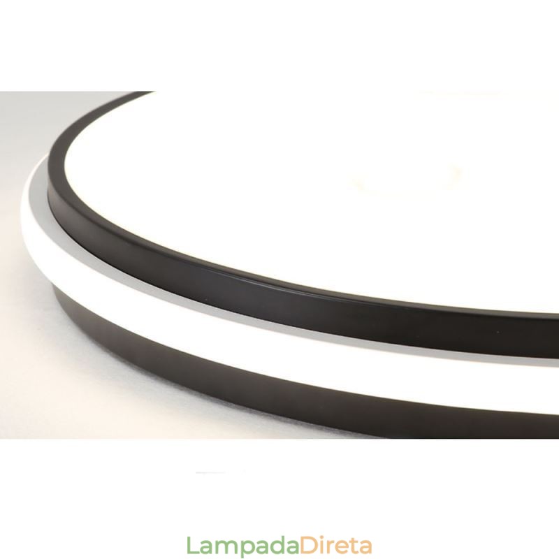 Luminária de teto circular minimalista embutida, iluminação acrílica moderna