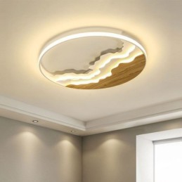 Luminária de teto acrílica redonda embutida em formato de onda única