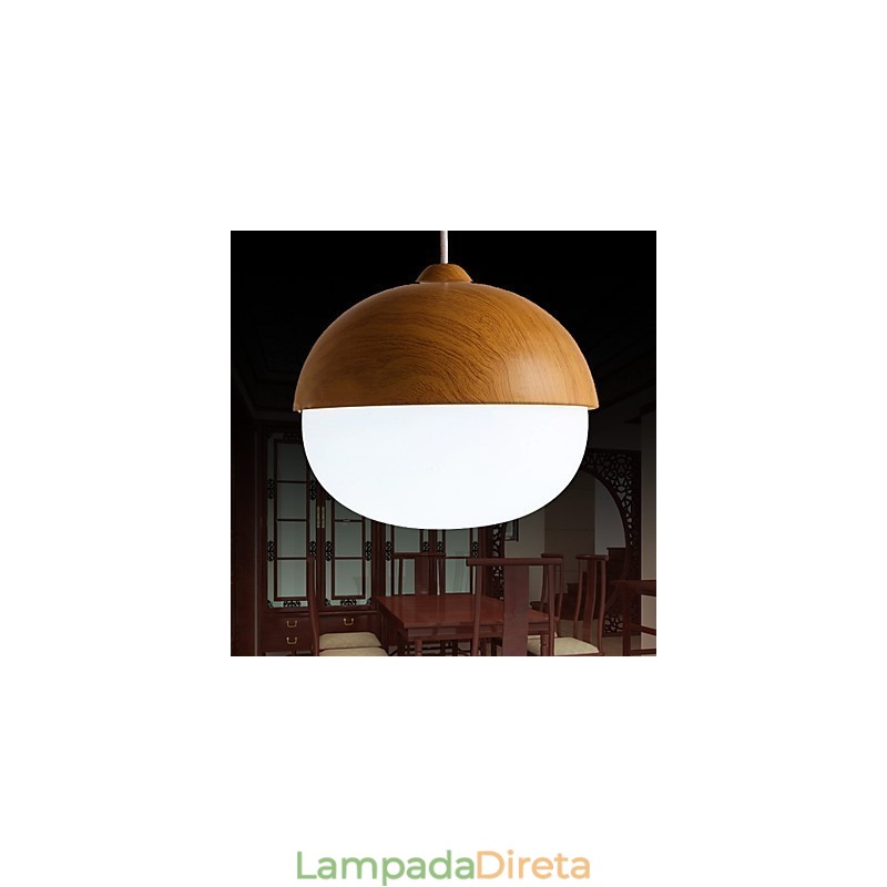 Lustre Mini Estilo Moderno Contemporâneo Madeira Bambu
