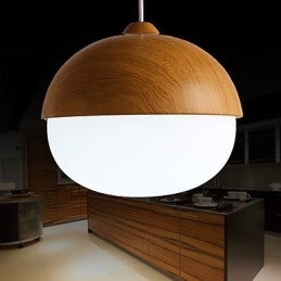 Lustre Mini Estilo Moderno Contemporâneo Madeira Bambu