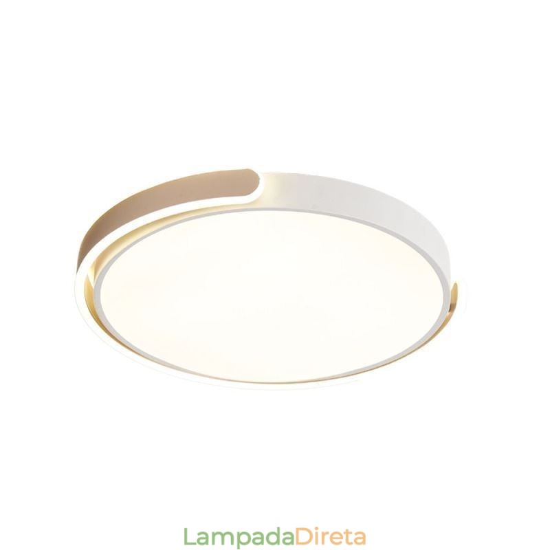 Luminária de teto redonda de acrílico embutida