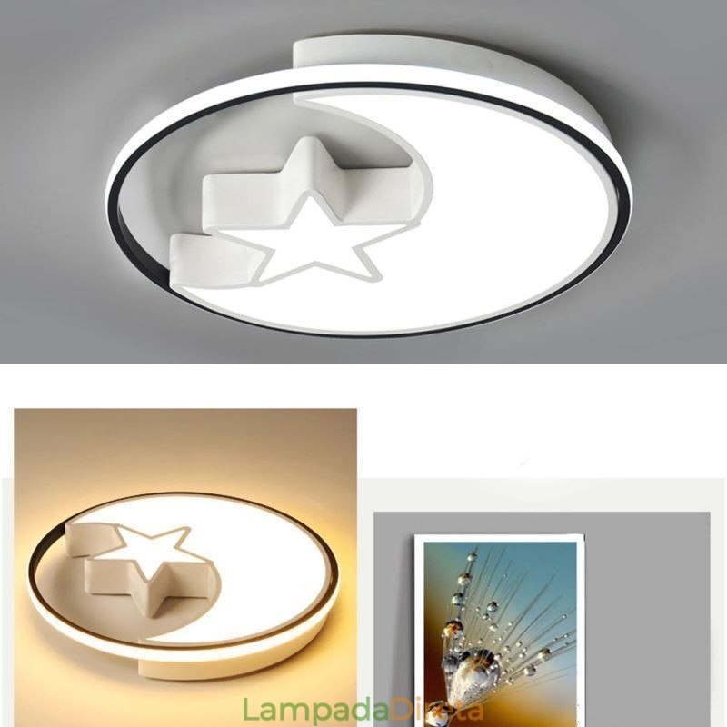 Luminária de teto embutida Moon & Star