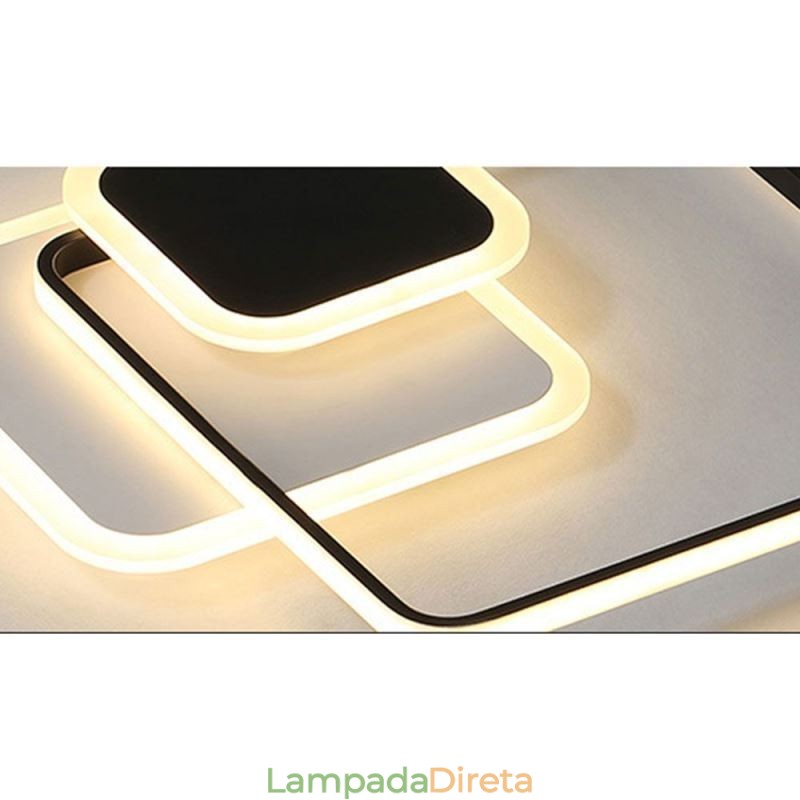 Molduras quadradas Luminária de teto decorativa embutida
