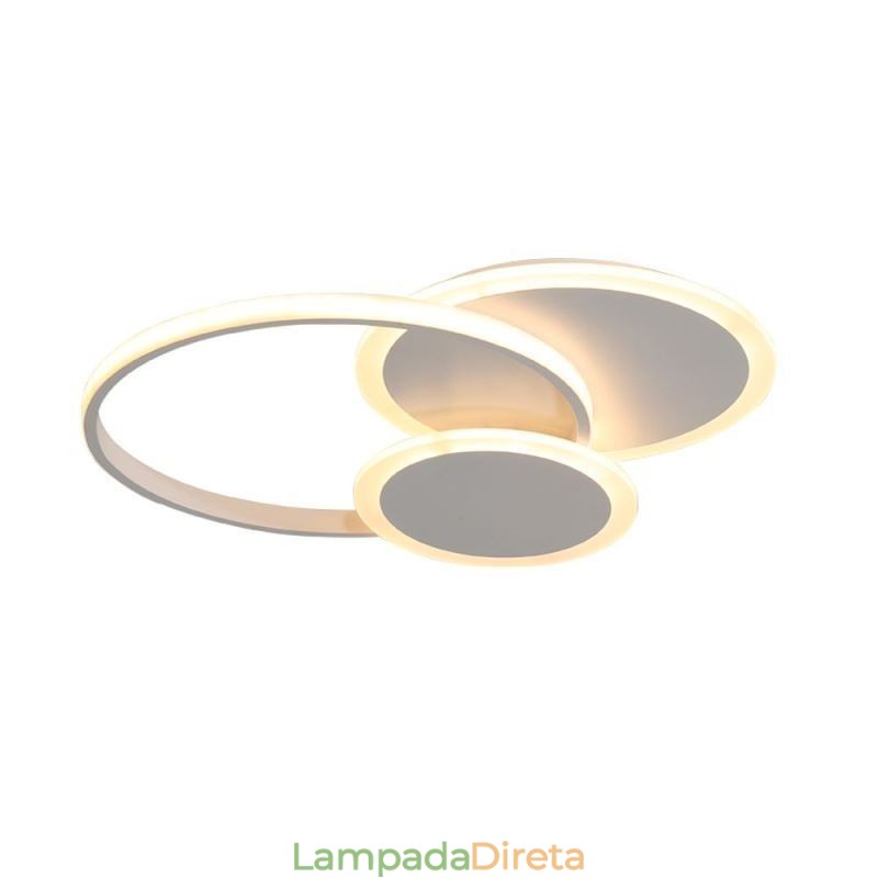 Luminária de teto redonda embutida moderna em acrílico