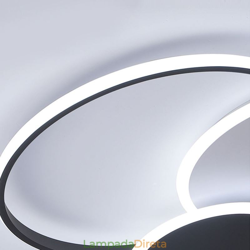 Luminária de teto redonda embutida moderna em acrílico