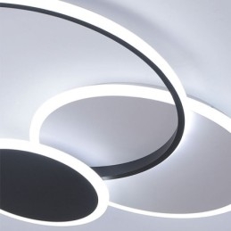 Luminária de teto redonda embutida moderna em acrílico