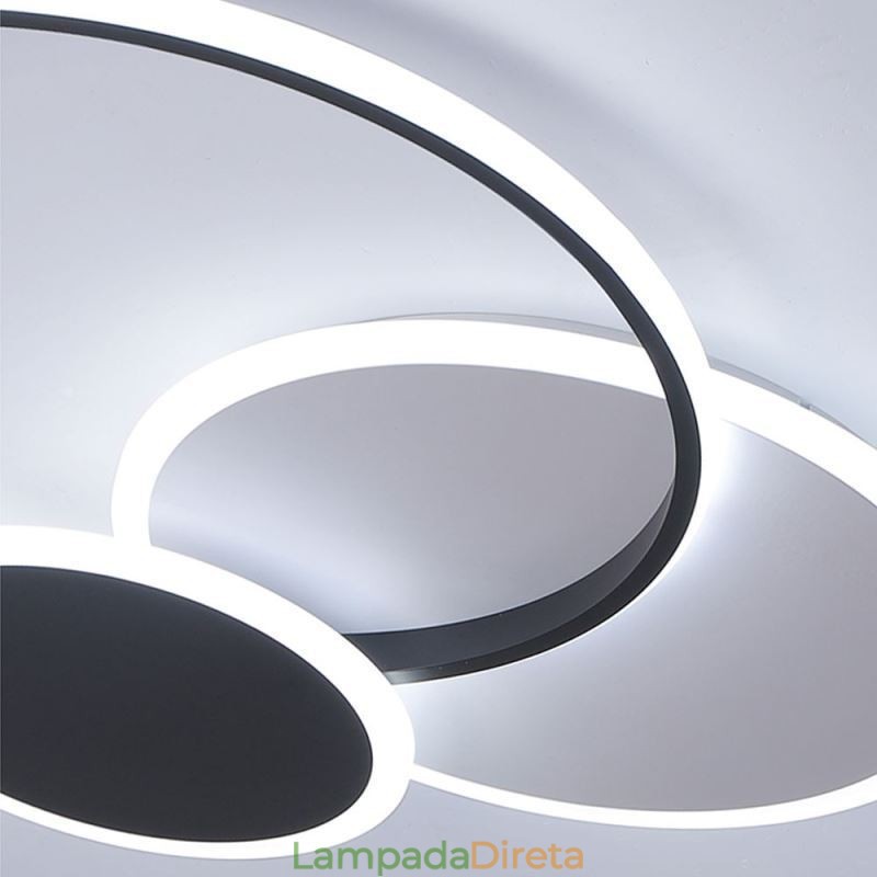 Luminária de teto redonda embutida moderna em acrílico