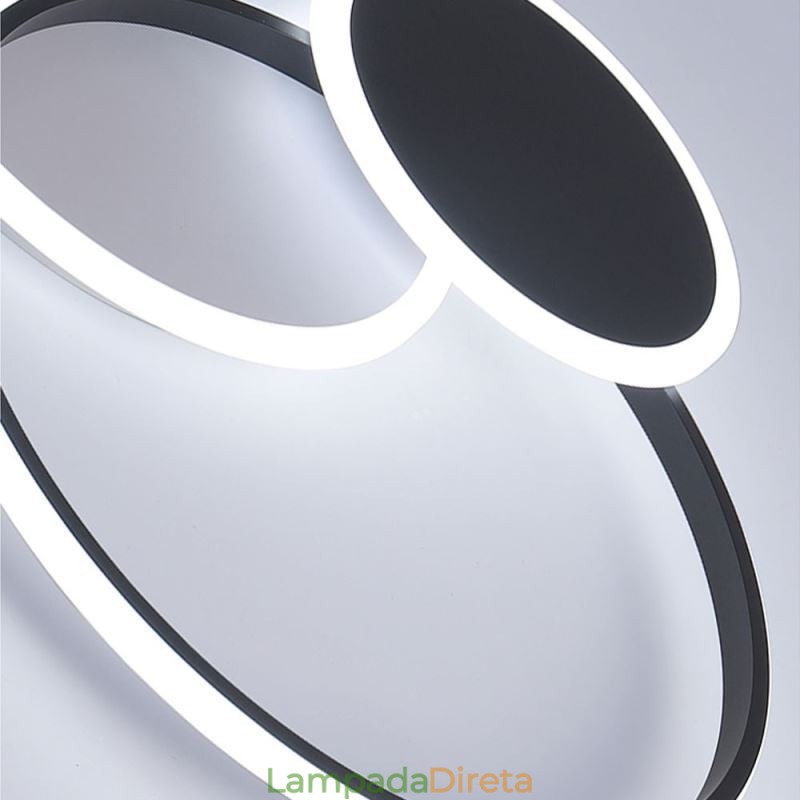 Luminária de teto redonda embutida moderna em acrílico