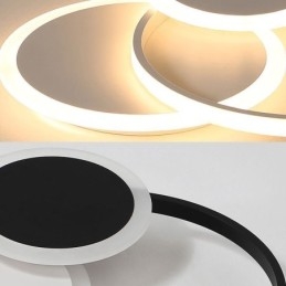 Luminária de teto redonda embutida moderna em acrílico