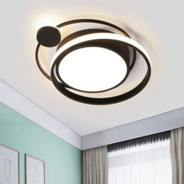Luminária de teto circular contemporânea embutida
