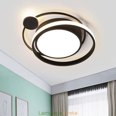 Luminária de teto circular contemporânea embutida Luminária de teto circular contemporânea embutida