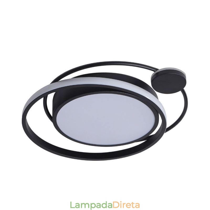 Luminária de teto circular contemporânea embutida