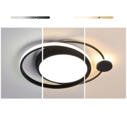 Luminária de teto circular contemporânea embutida