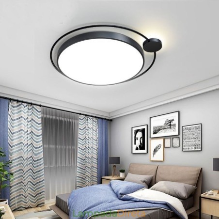 Luminária de teto acrílica redonda de estilo simples com montagem embutida Luminária de teto acrílica redonda de estilo simples com montagem embutida