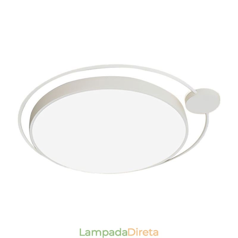 Luminária de teto acrílica redonda de estilo simples com montagem embutida