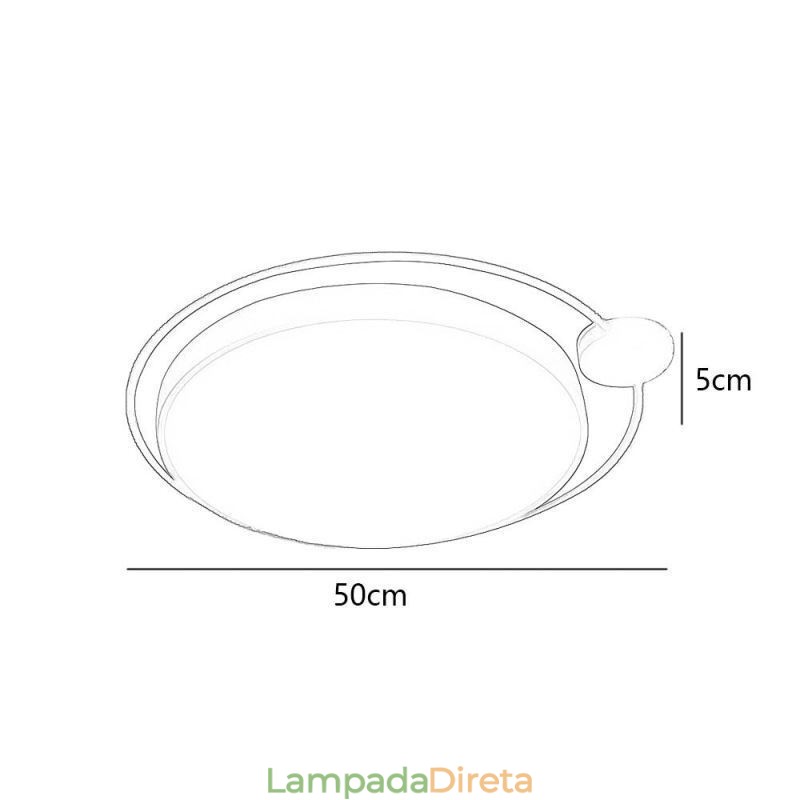 Luminária de teto acrílica redonda de estilo simples com montagem embutida