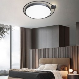 Luminária de teto acrílica redonda de estilo simples com montagem embutida