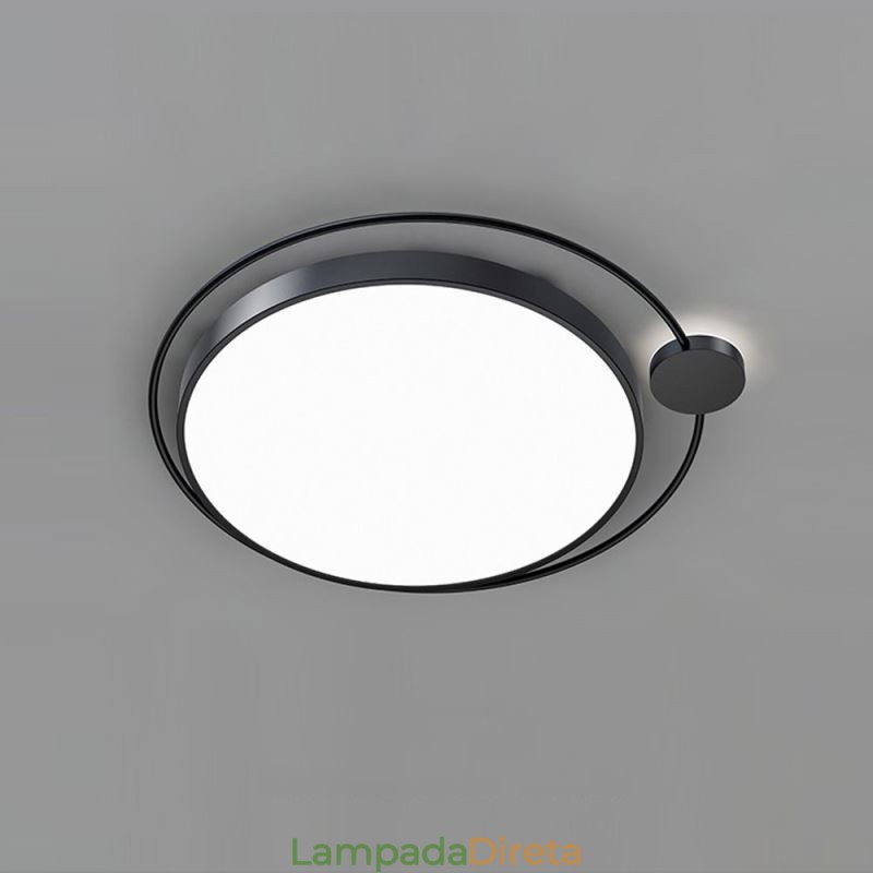 Luminária de teto acrílica redonda de estilo simples com montagem embutida
