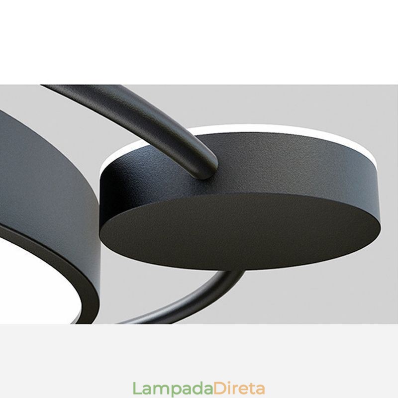 Luminária de teto acrílica redonda de estilo simples com montagem embutida