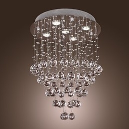Lustre de Cristal com 5 luzes Design (Cristal K9)