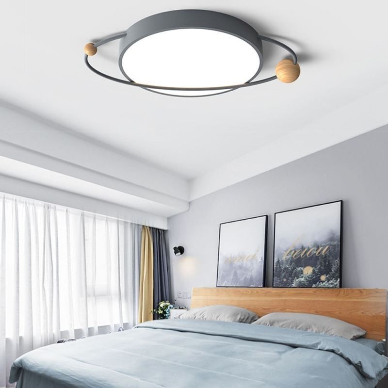 Luminária de teto redonda moderna Planet Flush Mount Luminária
