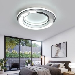 Luminária circular embutida para teto em acrílico