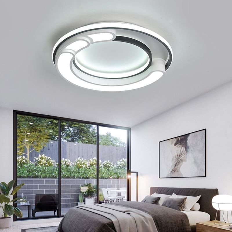 Luminária circular embutida para teto em acrílico