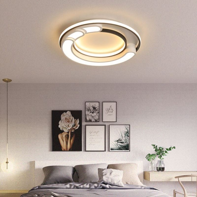 Luminária circular embutida para teto em acrílico