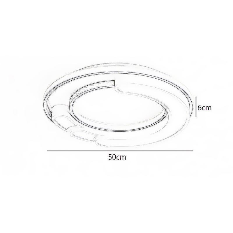 Luminária circular embutida para teto em acrílico