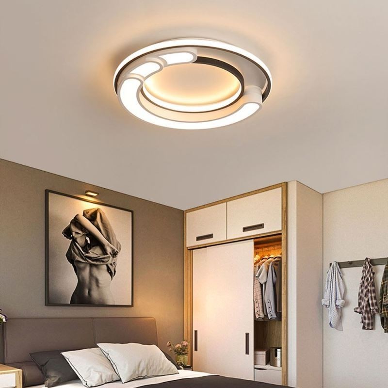Luminária circular embutida para teto em acrílico