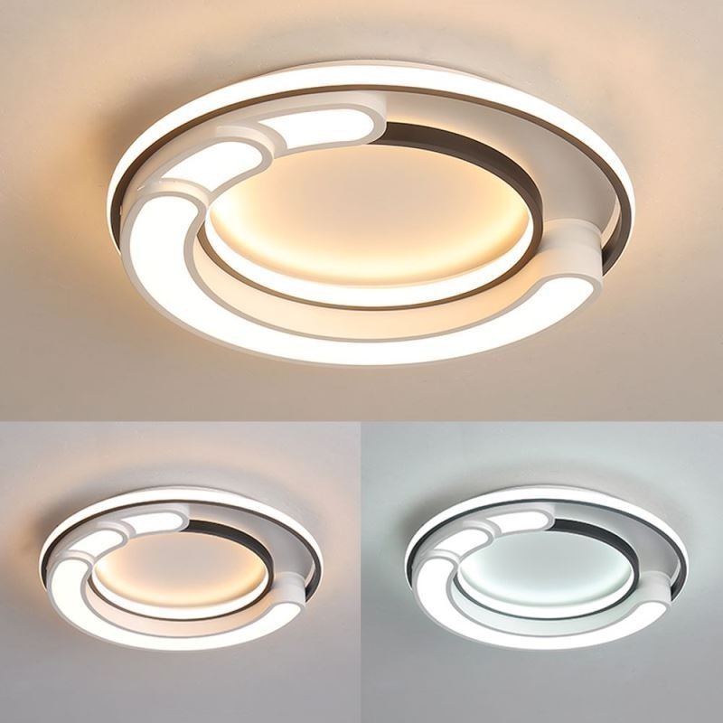 Luminária circular embutida para teto em acrílico