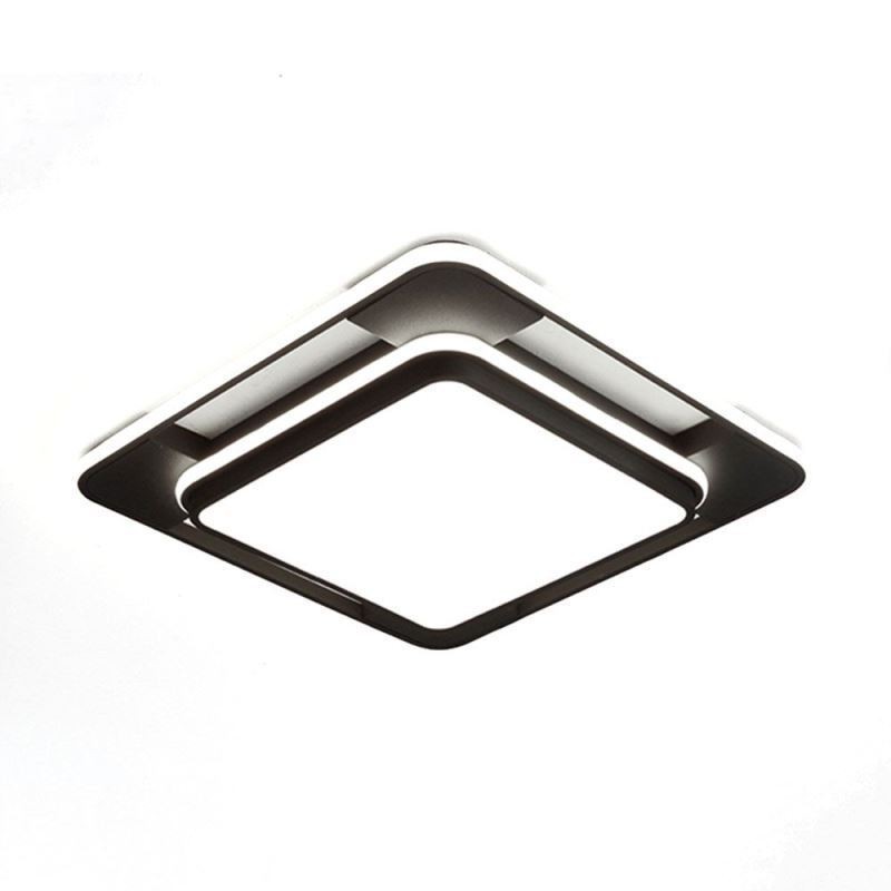 Iluminação de teto quadrada moderna e minimalista embutida