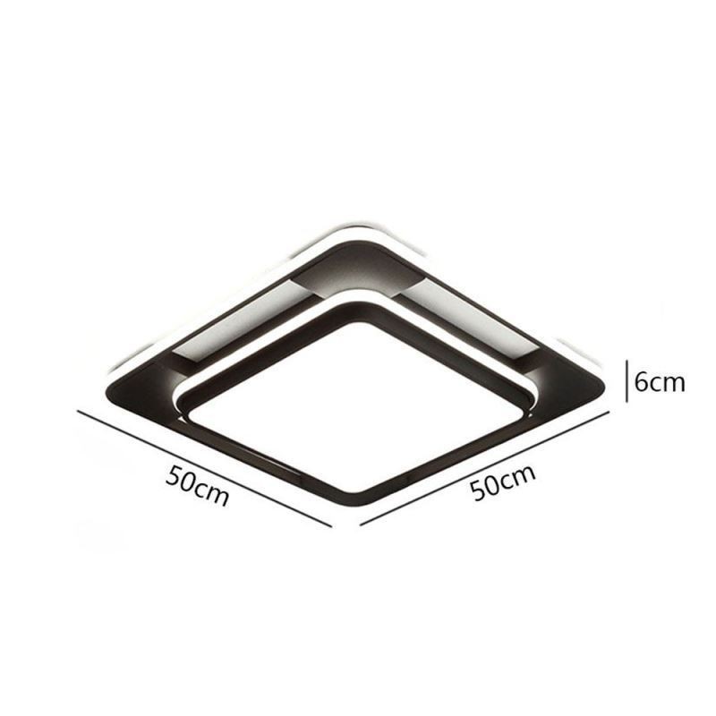 Iluminação de teto quadrada moderna e minimalista embutida