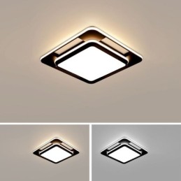 Iluminação de teto quadrada moderna e minimalista embutida
