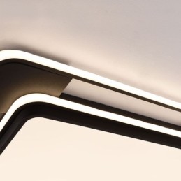 Iluminação de teto quadrada moderna e minimalista embutida