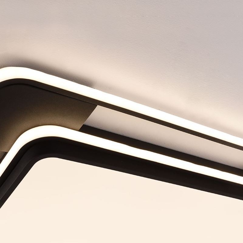 Iluminação de teto quadrada moderna e minimalista embutida