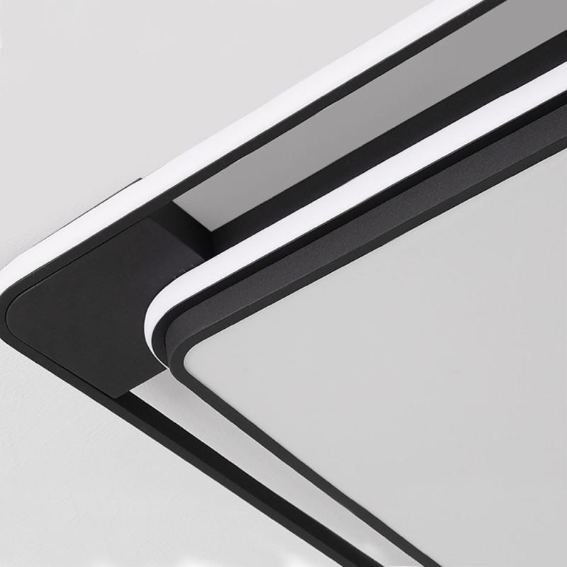 Iluminação de teto quadrada moderna e minimalista embutida