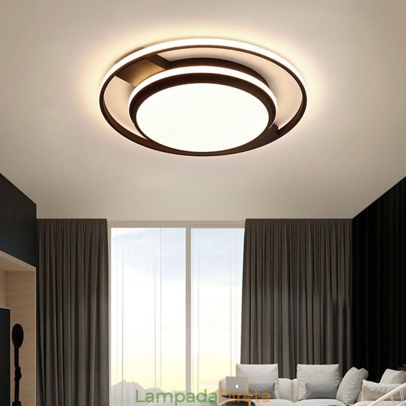 Luminária de teto redonda moderna e minimalista embutida