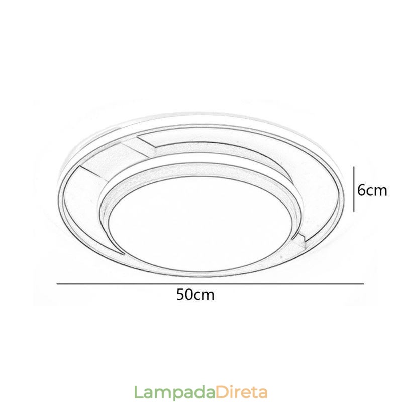 Luminária de teto redonda moderna e minimalista embutida