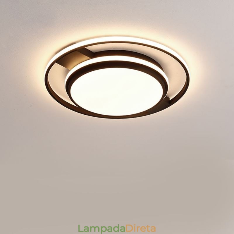 Luminária de teto redonda moderna e minimalista embutida