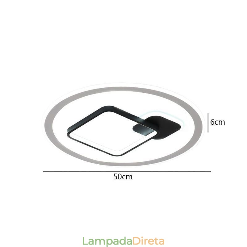 Luminária de teto moderna minimalista redonda e quadrada embutida