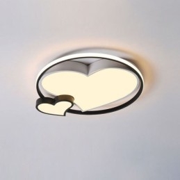 Luminária de teto embutida Double Hearts Iluminação decorativa