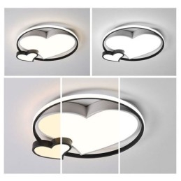 Luminária de teto embutida Double Hearts Iluminação decorativa