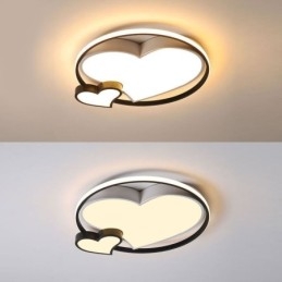 Luminária de teto embutida Double Hearts Iluminação decorativa