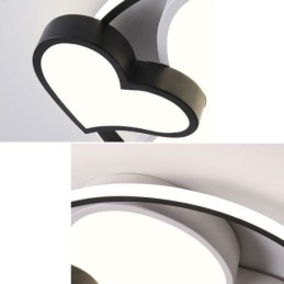 Luminária de teto embutida Double Hearts Iluminação decorativa