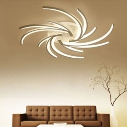 Luminária de teto linear irregular embutida Iluminação moderna