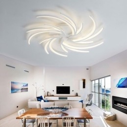 Luminária de teto linear irregular embutida Iluminação moderna