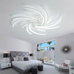 Luminária de teto linear irregular embutida Iluminação moderna