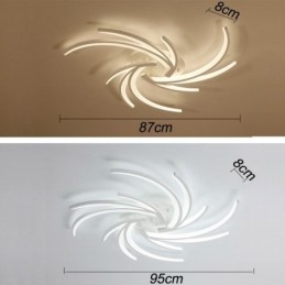 Luminária de teto linear irregular embutida Iluminação moderna